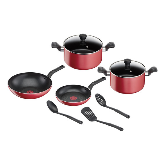 Bateria 9 Piezas Super Cook Red Tefal