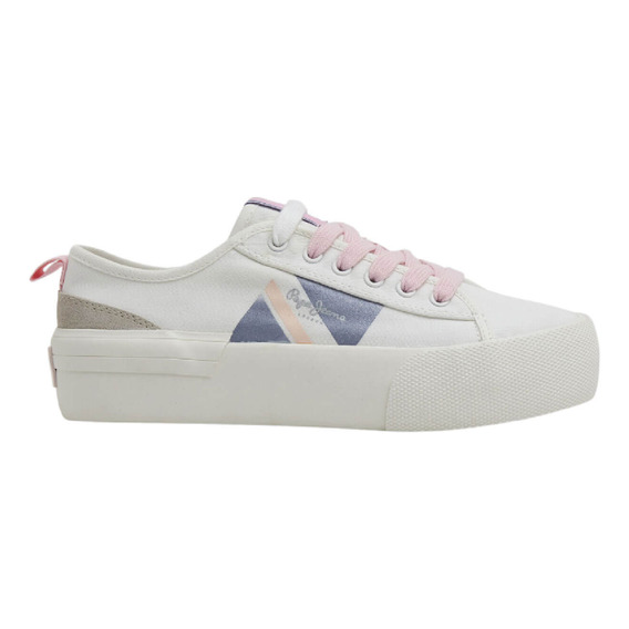 Tenis Pepe Jeans Mujer Allen Flag Color W Blanco