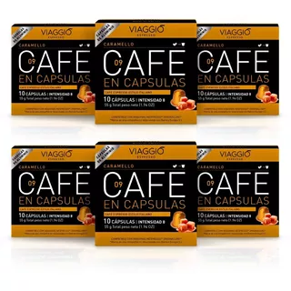 60 Cápsulas Café Viaggio Caramello Compatible Con Nespresso