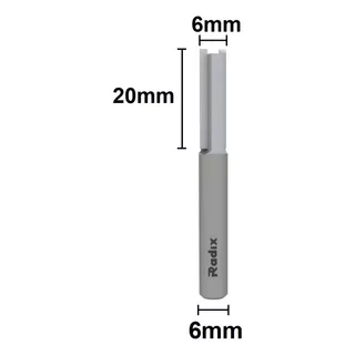 Fresa Paralela Para Tupias Manuais 6mm - Radix - 150620.01