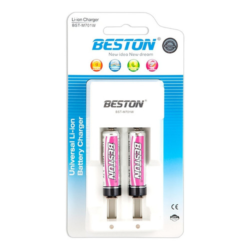 Baterias Beston 700mah Recargables X2 Pack Cargador Pila