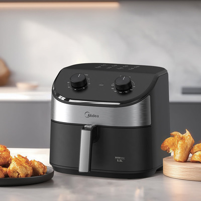 Fritadeira Air Fryer 5,5l Widemax Com Interior De Alumínio 1900w Midea