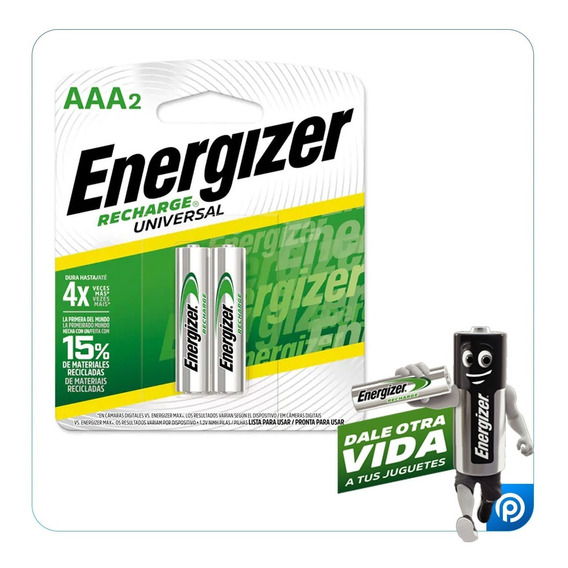 Pilas Recargables Energizer Aaa 700 Mah Blister X2