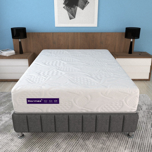 Colchón Individual Dormez Memory Foam System Confort Plus Color Blanco