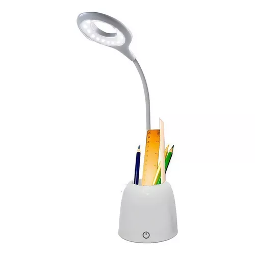 Lámpara Led De Mesa Recargable USB 3 Tonalidades Altura Máxima 43cm