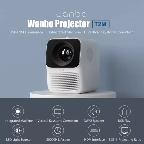 Proyector Wanbo T2 Max 1080p Android 250lm Blanco