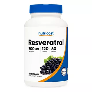 Resveratrol 700 Mg Con 120 Capsulas Antioxidante Importacion Sabor Sin Sabor