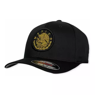 Gorra Yupoong Flexfit Escudo México Color Negro