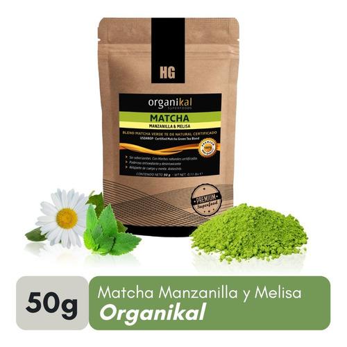 Organikal Superfoods Matcha Manzanilla Y Melisa X 50g