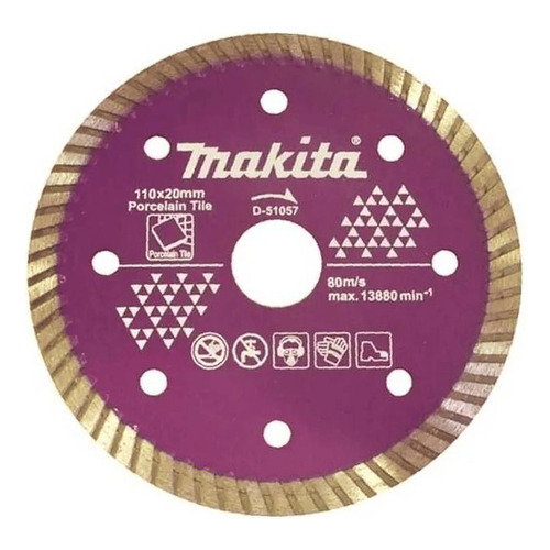 Disco Diamantado Makita D-51057 110mmx20mm (porcelanato) Color Morado