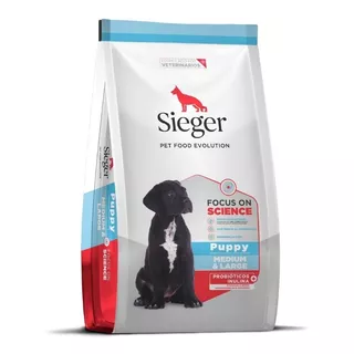 Alimento Sieger Super Premium Sieger Cachorro Mordida Pequeña Para Perro Cachorro De Raza Mediana Y Grande Sabor Mix En Bolsa De 15 kg