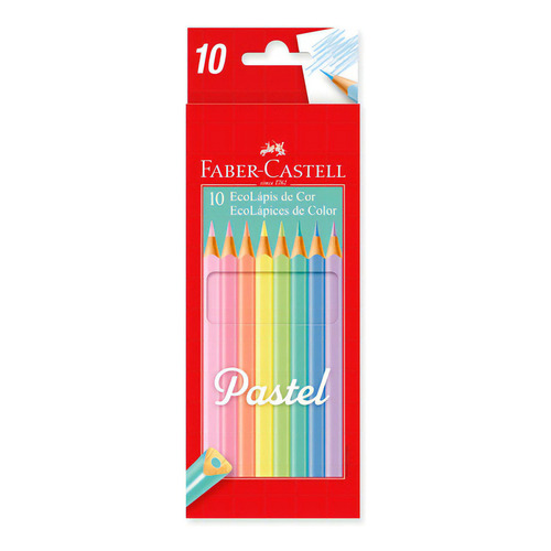 Lápices De Colores Pastel Faber Castell Eco X 10 Unidades