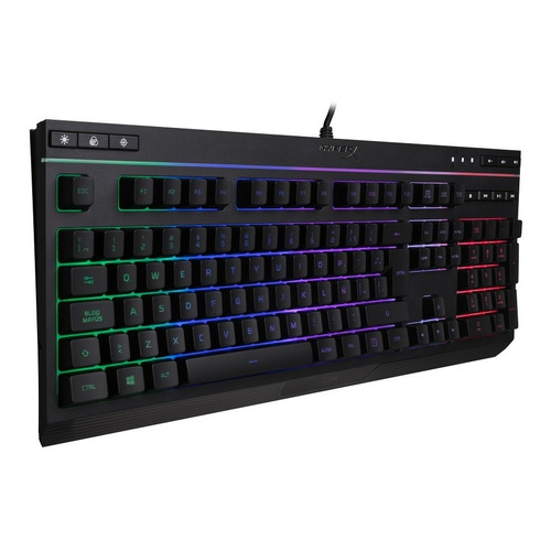Teclado Hyperx Alloy Core Rgb Gaming Color del teclado Negro Idioma Español Latinoamérica