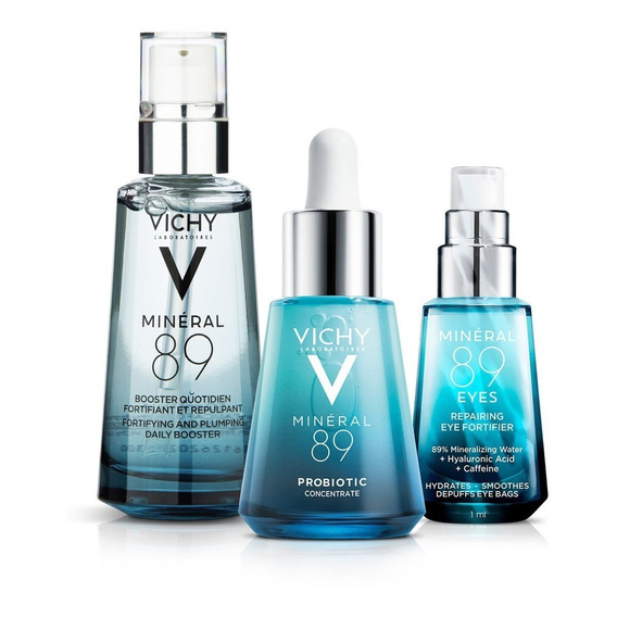 Kit Facial Vichy Mineral 89 Booster + Probiotic + Ojos
