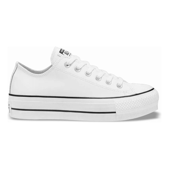 Tenis Converse De Plataforma Lift Blancos Choclo Piel Mujer