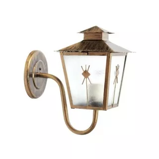 Luminaria Arandela Parede 05b Ouro Vidro Mini Boreal