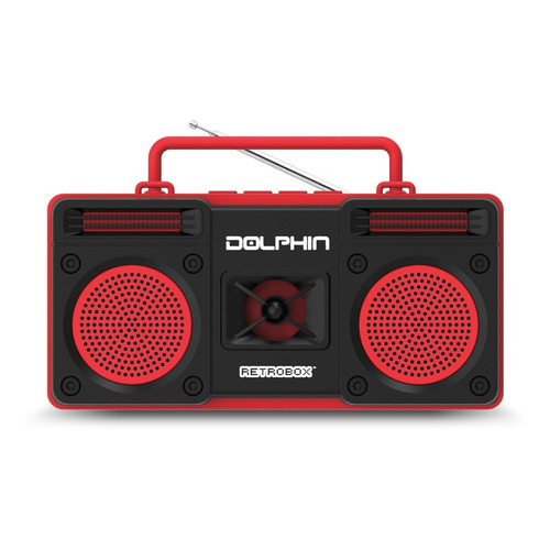 Radio Am Fm Retrobox Recargable Portatil Bluetooth Rtx-20 Color Rojo