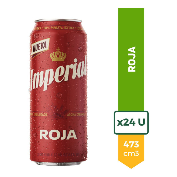 Cerveza Imperial Roja Lata 473ml - Pack X24 Oferta