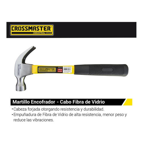 Martillo Encofrador Galponero Fibra 453g Crossmaster 9969178