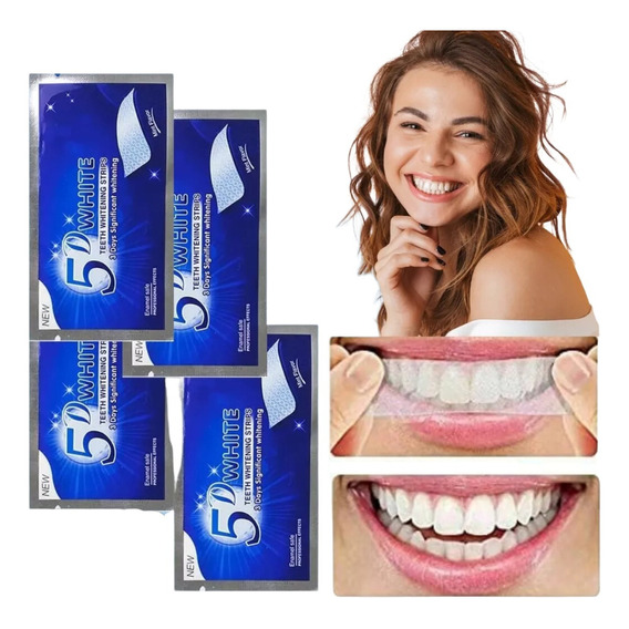 Tiras Bandas Blanqueadoras Tratamiento Dental 5d 4sobres F