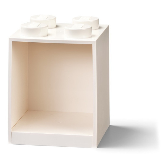 Estante Contenedor Lego Shelf 4 Apilable Y Colgante Color Blanco