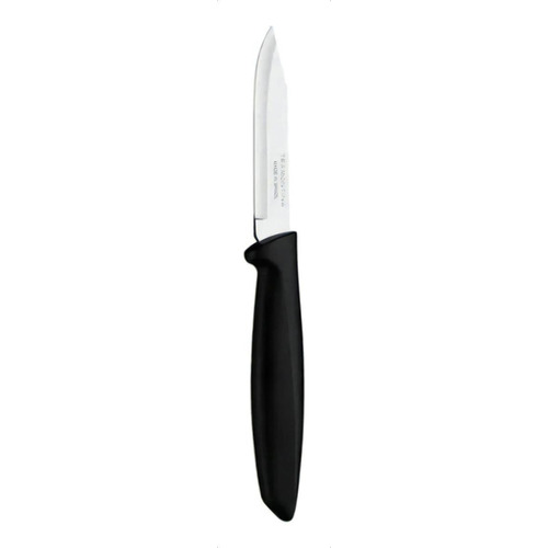 Cuchillo negro para verduras y frutas Tramontina Plenus de acero inoxidable