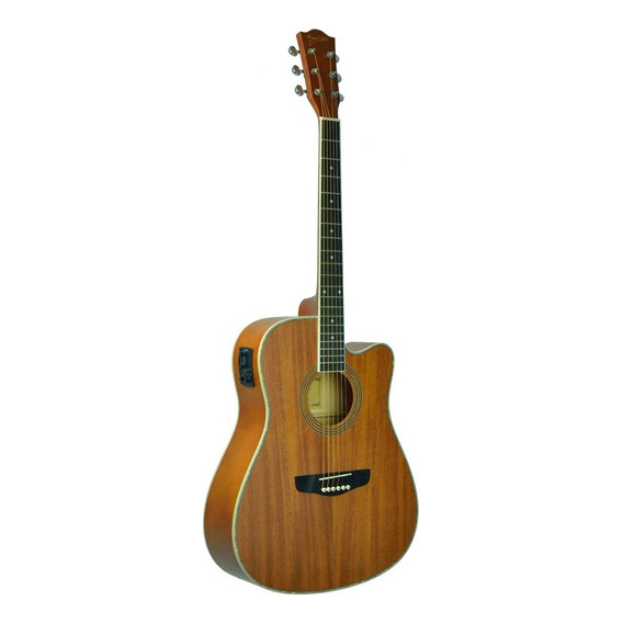 Guitarra Electroacústica Deviser L-807 Alta Calidad C/funda Color Caoba Orientación De La Mano Derecha