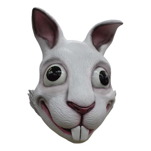 Máscara De Conejo Rabbit Divertida Animales Para Fiesta Color Blanco