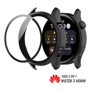 Película De Vidro 9h Com Case Para Huawei Watch 3