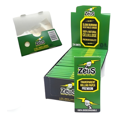 Zeus papel celulosa 100% natural transparent 50 unidades