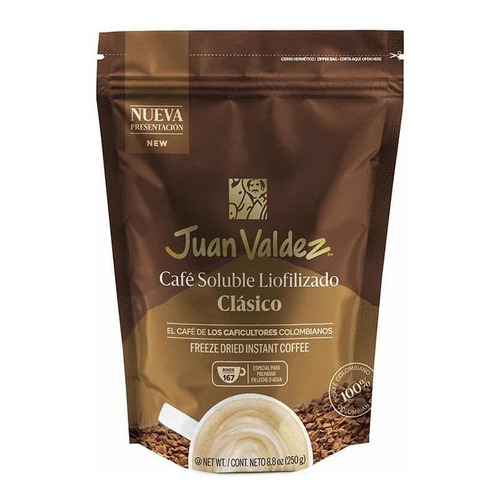 Café Juan Valdez Soluble Liofilizado Clásico 250g