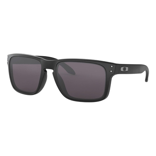 Gafas de sol Oakley Holbrook Standard con marco de o matter color matte black, lente warm grey de plutonite clásica, varilla matte black de o matter - OO9102