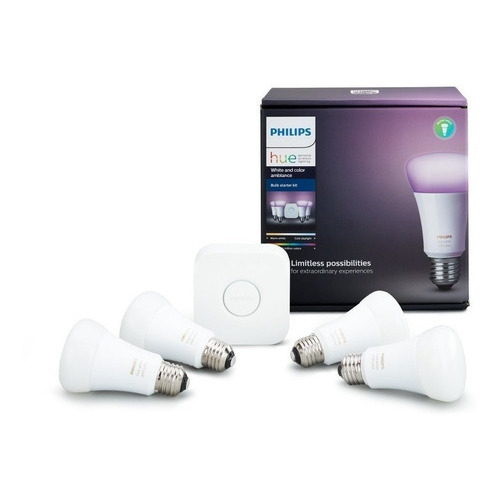 Philips Hue Led 4 Lámparas Color + Bridge Express Msi Color De La Luz Multicolor