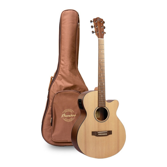 Guitarra Electro Acustica Bamboo Ga40 Spruce Eq Con Funda
