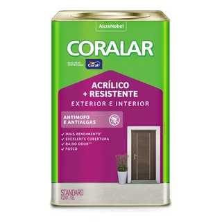 Tinta Acrílica Coralar Duo Exterior E Interior Oceano 18l