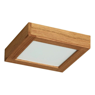 Plafon Led De Madera Panel 12w Estilo Nórdico Cuadrado Cx