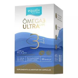 Ômega 3 Ultra 1000mg + Concentrado 60 Caps - Equaliv Sabor Without Flavor