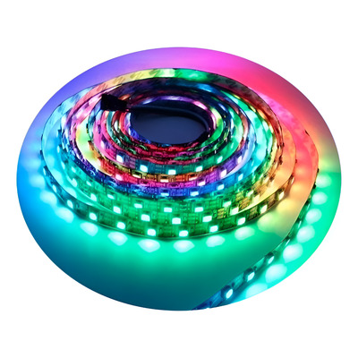 Cinta Led Rollo 5 Metros Rgb Exterior Siliconada Con Fuente Rgb