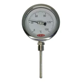 Termômetro Reto 100mm  Total Inox 0 - 150° Haste 150mm