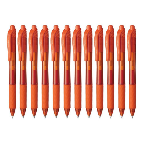 Bolígrafo Retráctil Pentel Energel-x Bl107 Tinta Gel Líquida Color de la tinta Naranja