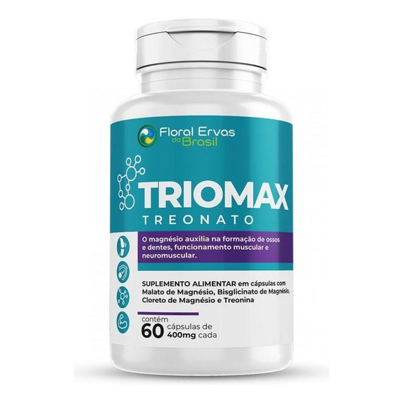 Triomax 60 cápsulas de treonato de magnesio, dimalato y cloruro quelatado