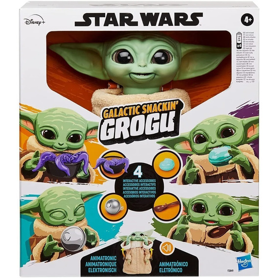 Yoda Star Mandalorian Animatronico Galactic Snackin Grogu 