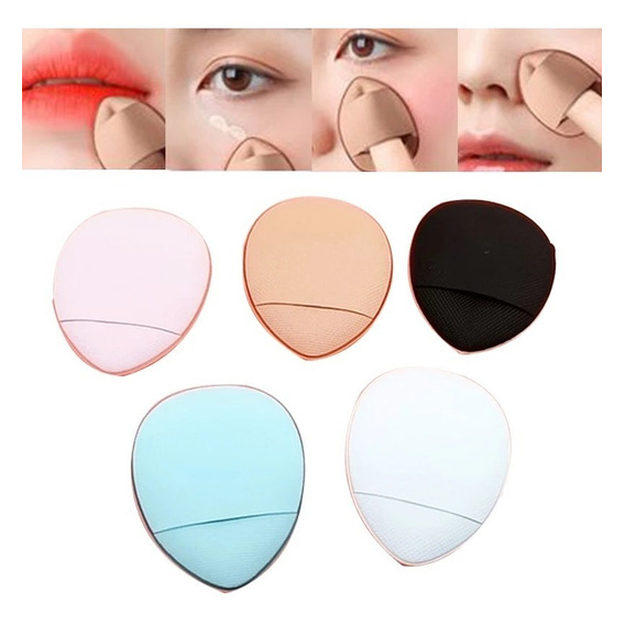 Set De 5 Mini Esponja Para Maquillaje, Borla Pequeña Dedos