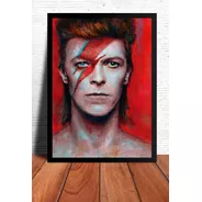 Poster David Bowie Pintura Ilustracion Marco Negro 33x48cm