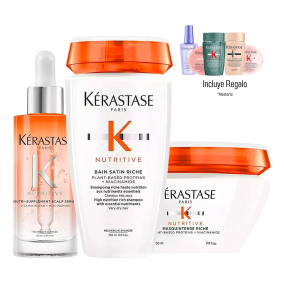 Kit Shampoo Riche Mascarilla Scalp Serum Kerastase Nutritive