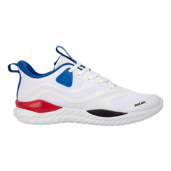 Tenis Casual Choclo Ducati 30 Blanco Y Azul Para Hombre