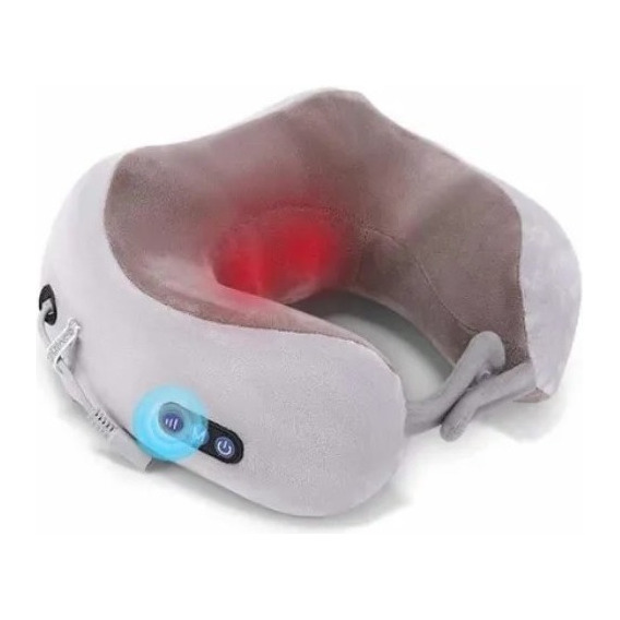 Almohada Masaje Térmico Cuello Portátil Recargable Con Usb