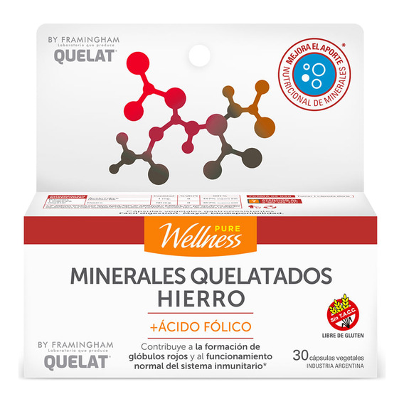 Minerales Quelatados Pure Wellness Hierro Complex X 30 Un