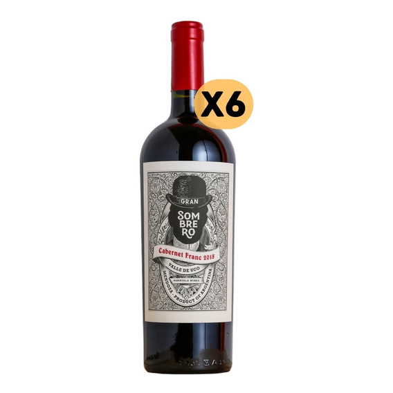 Vino Huentala Gran Sombrero Cabernet Franc 6x750ml