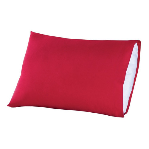 Par Fundas Almohada Esencial Estándar Colchas Concord Color Palo de Rosa Rojo